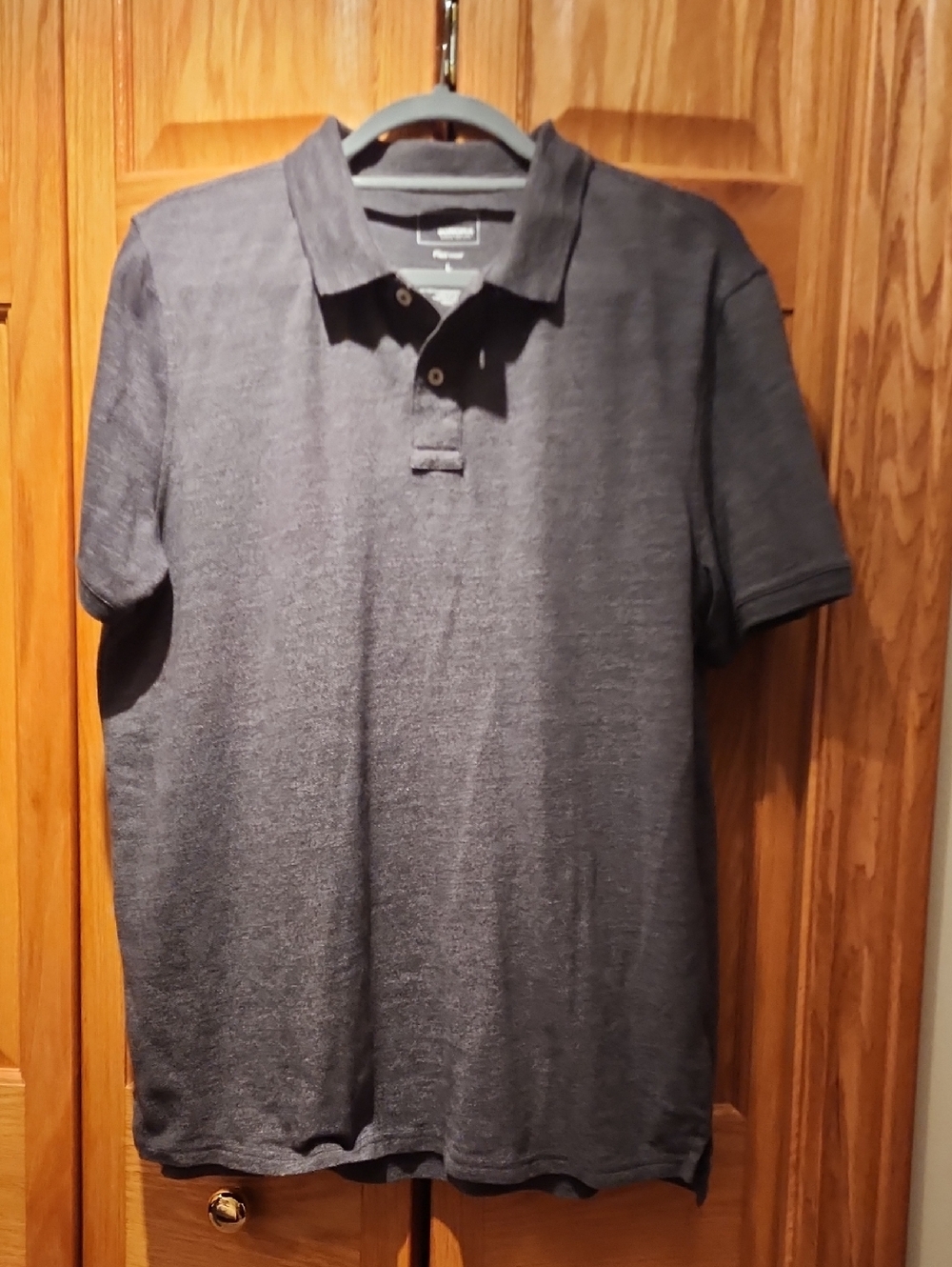 Merona Flex Wear Dark Heather Gray Men's Polo Shirt